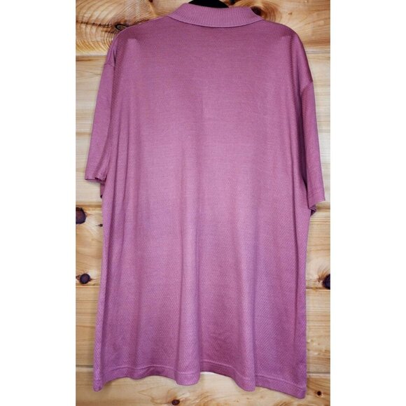 Jos A Bank Signature Men’s Large Silk Blend Dusty Rose Short Sleeve Polo Shirt - Picture 9 of 16